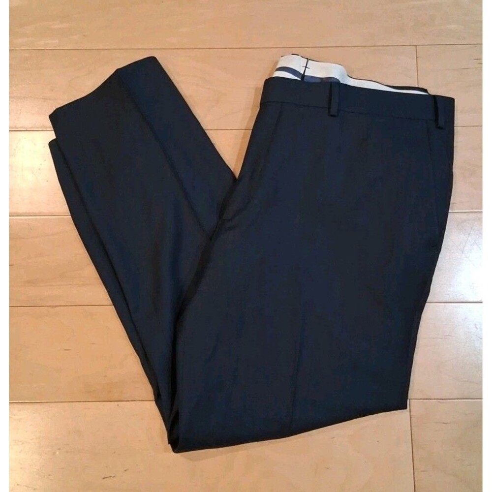 SuitSupply Brescia Work Pants 38x27 Navy Blue Vitale Barberis Canonico 110s Wool